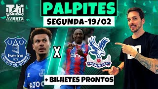 PALPITES E APOSTAS DE FUTEBOL PARA HOJE 19 02 2024  BILHETE PRONTO SEGUNDAFEIRA [upl. by Hamlani]