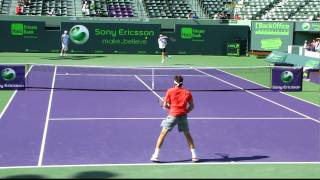 Roger Federer practice HD  BATenniscom [upl. by Ahsai907]