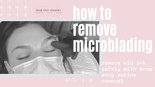 How To Remove Microblading With Saline Tattoo Removal [upl. by Syramad]