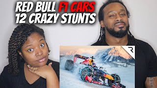 American Motorsports Fans Reacts quot12 Crazy Stunts Red Bull Did With F1 Cars  Formula1 Reactions [upl. by Iem]