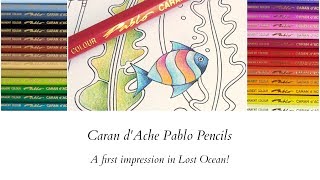 Caran dAche Pablo Pencils  A first impression in Lost Ocean [upl. by Katee]