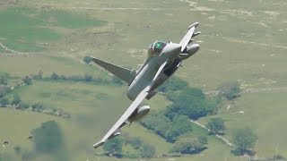 2 Incredible Ground Trembling Flypasts of an RAF Eurofighter at the Mach Loop  RAF Hawk 25618 [upl. by Ozan]