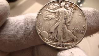 1944 Walking Liberty Half Dollar Coin Review [upl. by Netsud38]