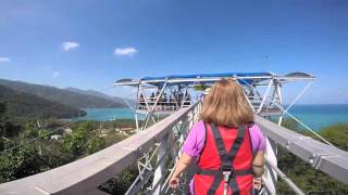 GoPro Dragons Breath Flight Line Zip Line Labadee Haiti [upl. by Aihsenyt]