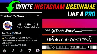 🔥 How To Write Stylish Username In Instagram 😍 [upl. by Lesya587]