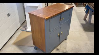 Stripping and painting a midcentury teak minibar [upl. by Scharf]