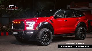 Full Restoration of Ford Endeavour  F150 Raptor Body Kit  20inch Alloy wheels [upl. by Marbut]