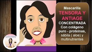 Colágeno y proteínasMáscara tensora y antiarrugas Casera y Natural [upl. by Aztiraj]