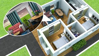 2 Bedroom Budget House Design With Floor Plan  Home Design Idea [upl. by Aicak]