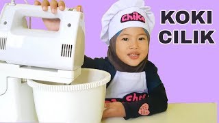 KOKI CILIK 💖 Chika Bikin Bolu Panggang 💖 Chef Chika 💖 Make Baked Sponge [upl. by Ysus747]