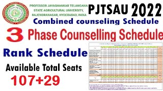 PJSTAU 2022 3rd phase Seat Availability Position  PJSTAU 2022  ts agriculture counselling [upl. by Turne997]