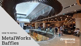 How to install MetalWorks Baffles by Armstrong Ceiling Solutions [upl. by Erma]