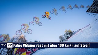 Weltpremiere auf der Streif Fabio Wibmer mit über 100 kmh auf der schwierigsten Abfahrt der Welt [upl. by Adnirak]