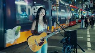 Awesome busker sings Taylor Swift Medley [upl. by Eldred]