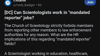 Can Scientologists Work In Mandated Reporter Jobs 2024 [upl. by Cod]