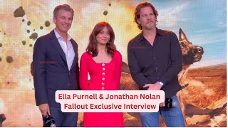 Ella Purnell amp Jonathan Nolan Fallout Exclusive Interview primevideo [upl. by Amrac]