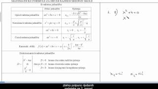 Kvadratna jednadžba  vježba br2  potpuno riješeni zadaci  Matematika 2  instrukcije [upl. by Evans964]