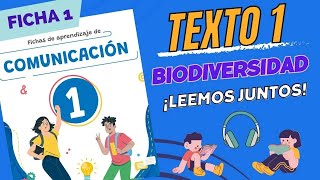 BIODIVERSIDAD  Fichas de aprendizaje de COMUNICACIÓN Texto 1  1ro secundaria [upl. by Mahsih]