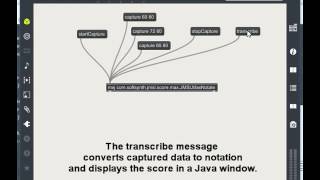 MaxMSP events notated on a musical staff by JMSL [upl. by Htur]