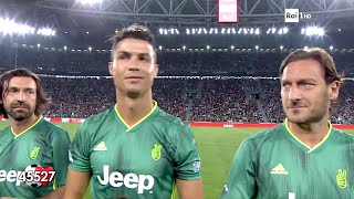 Cristiano Ronaldo Francesco Totti amp Andrea Pirlo  Parita Del Cuore 2019 [upl. by Orgell]