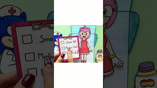 AMY ROSE Cosmetic Surgery  SONIC TAPES Visit Doctor  AMY ROSE Blind Bag Paper Ghes Handmade [upl. by Robinetta]