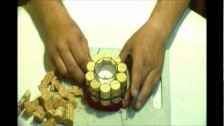 How to make a candle holder with wine corks [upl. by Yesllek]