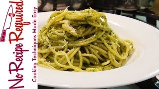 Spaghetti Pesto  NoRecipeRequiredcom [upl. by Verine]