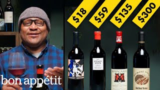 Sommelier Compares Cheap vs Expensive Wines 18300  World of Wine  Bon Appétit [upl. by Schurman]