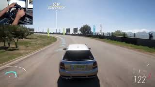 Forza Horizon 5  Audi RS4 Avant  Road Race  Steering Wheel Gameplay [upl. by Ayom]