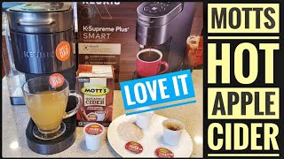 Keurig Motts Hot Apple Cider K Cup Made In Keurig K Supreme Plus SMART Single Serve Coffee Maker [upl. by Alinoel]