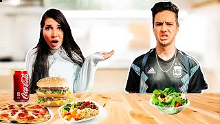 Swapping DIETS with my BOYFRIEND Worst Challenge [upl. by Nirol]