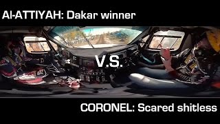 Dakar ride scared shitless Nasser AlAttiyah vs Tom Coronel [upl. by Ahsiekahs661]