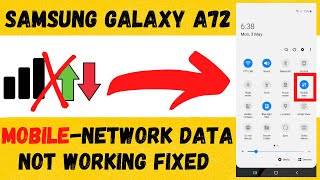 Samsung Galaxy A72 Network Problem  Mobile data not working or showing [upl. by Raffaj]