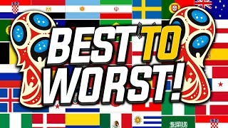 EVERY 2018 WORLD CUP KIT RANKED BEST TO WORST [upl. by Mayne]