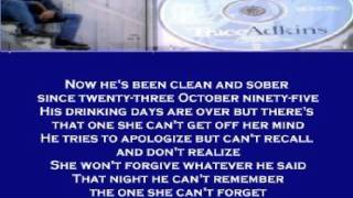 Trace Adkins  The Night He Cant Remember   lyrics 1999 [upl. by Assert971]