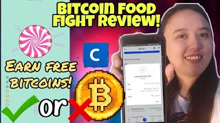 EARN FREE BITCOINS INSTANTLY  BITCOIN FOOD FIGHT APP REVIEW  FREE BITCOINS CASH VIA COINBASE [upl. by Rap]