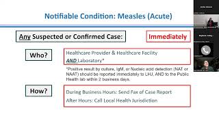 May 2 2024 ChelanDouglas Health District Notifiable Conditions Training Measles and Pertussis [upl. by Anwad]