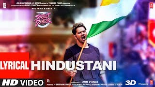 Lyrical Hindustani  Street Dancer 3D  Varun D Shraddha K Shankar Mahadevan Udit Narayan [upl. by Eelyk]