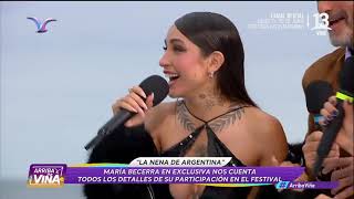 María Becerra cantando en vivo en Arriba Viña  Arriba Viña  Canal 13 [upl. by Siraj]