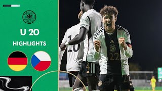 Nailbiting Game  Germany vs Czech Republic 42  Highlights  U 20 Friendly [upl. by Notlaw]