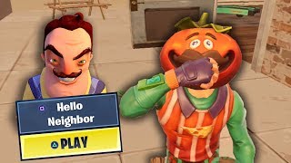 Playing quotHELLO NEIGHBORquot in Fortnite Mobile [upl. by Auburta]