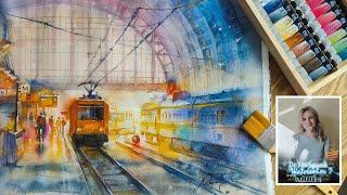 DoYouSpeakWatercolor  Exclusive Watercolor Demo by Anastasia Levi [upl. by Ellocin]