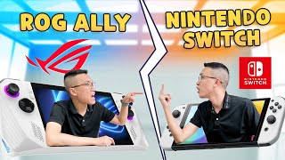 So sánh ROG ALLY và Nintendo Swtich chuẩn bị combat [upl. by Vania]