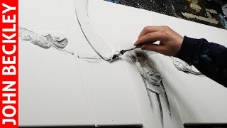 Abstract Painting demonstration in Acrylics with modelling paste  Tolelia [upl. by Derman246]