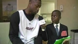 Dwyane Wade is Interviewed by Student Reporter Damon Weaver [upl. by Llenwahs]