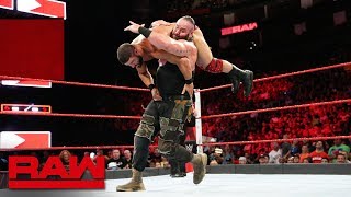 Braun Strowman vs Bobby Roode Raw June 4 2018 [upl. by Fortunia508]