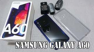 Samsung Galaxy A60 Daybreak Black color unboxing  camera fingerprint face unlock tested [upl. by Eerat]