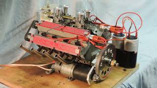 Schillings V8 80cc model engine running with great sound [upl. by Eninahs]