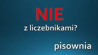 NIE z liczebnikami  zasady pisowni ORTOGRAFIA [upl. by Vanny241]