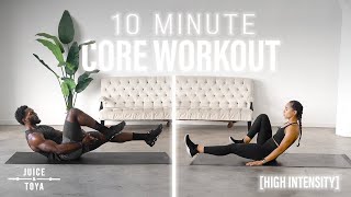 10 Minute High Intensity AbsCore Workout For Advanced and Beginners [upl. by Clere]